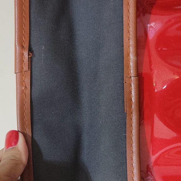 YSL CHARCOAL GRAY & BROWN LEATHER TOTE BAG - Picture 11 of 17